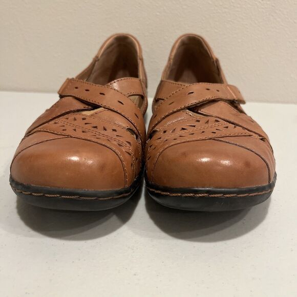 Clarks Bendables Women's Loafers Shoes Size 10 Leather Brown EUC - Picture 4 of 16